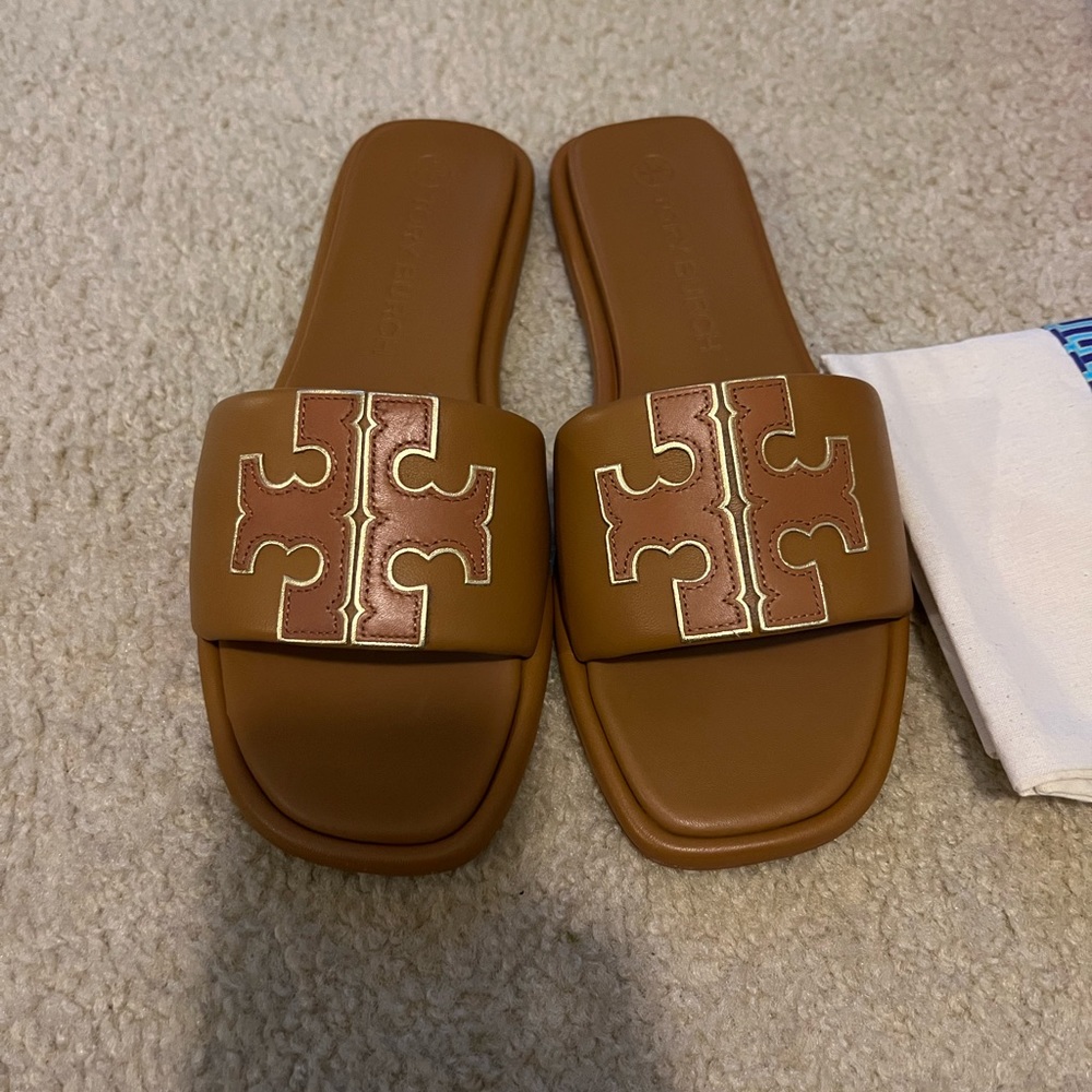 Tory Burch double T sport slide sz 11